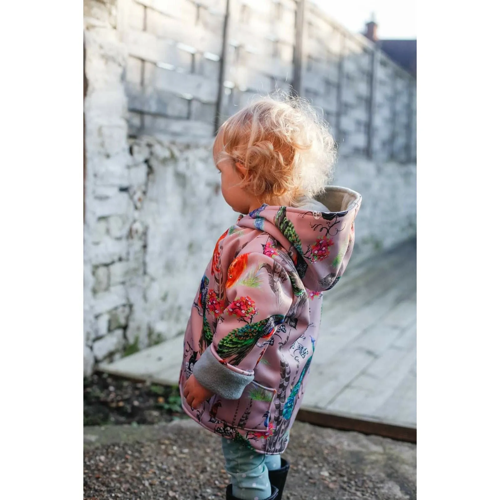 Kids Showerproof Jacket | Dusky Peacocks Splasher