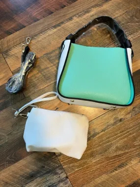 Leather 2 in 1 handbag