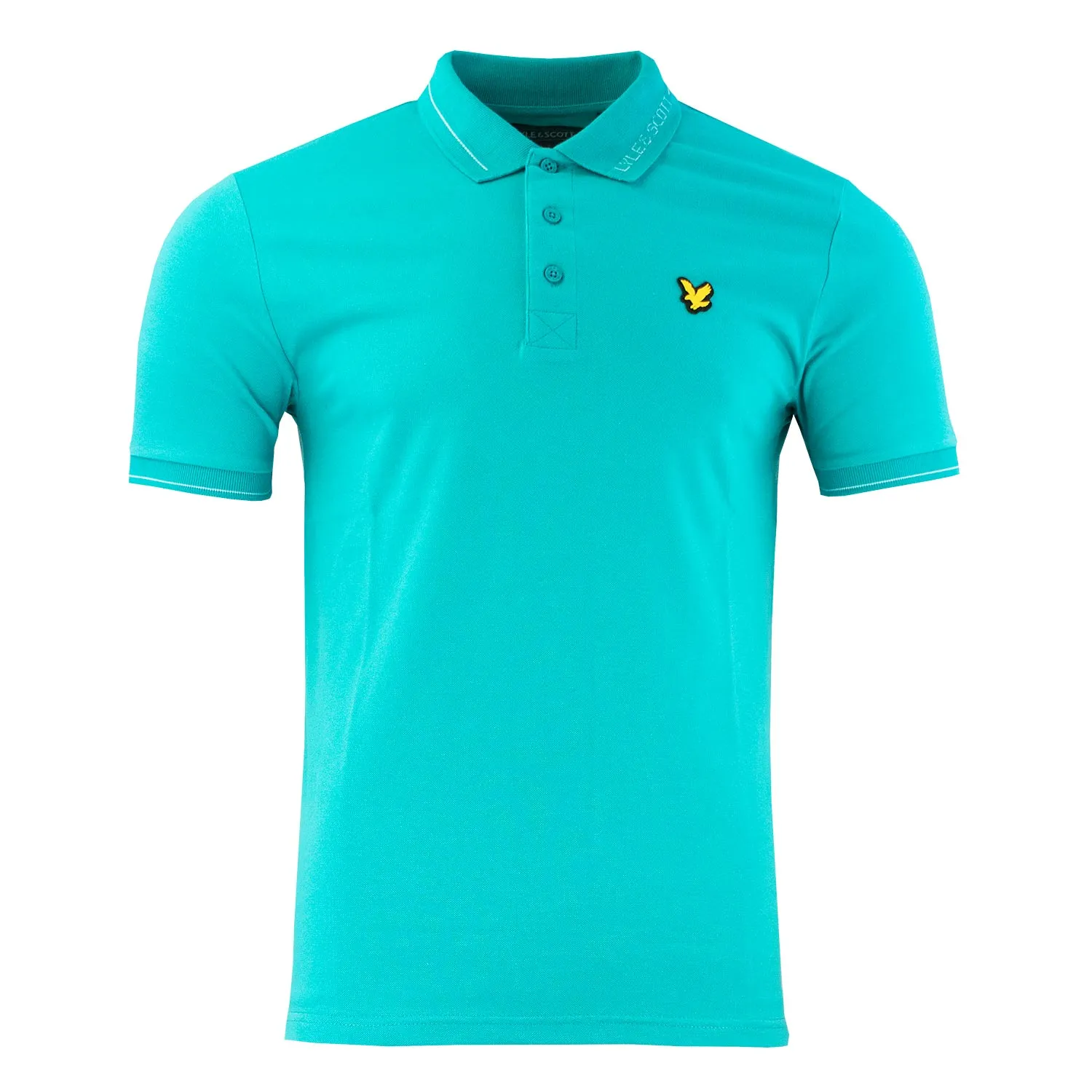 Lyle & Scott Branded Collar Polo Shirt - Retro Blue