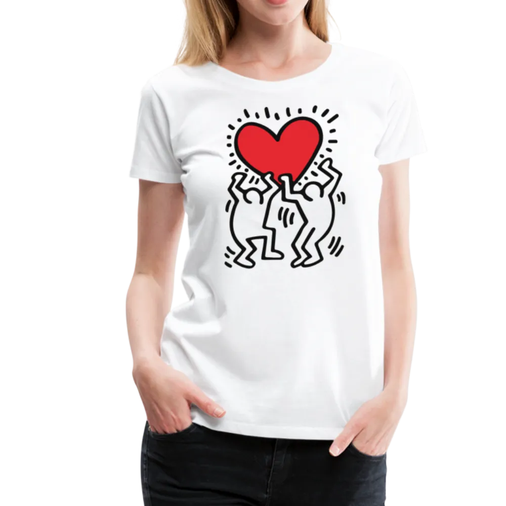 Men Holding Heart Icon, Street Art T-Shirt