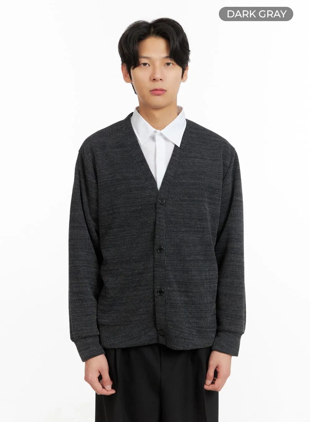 Men's Simple Button-Up Cardigan IA402