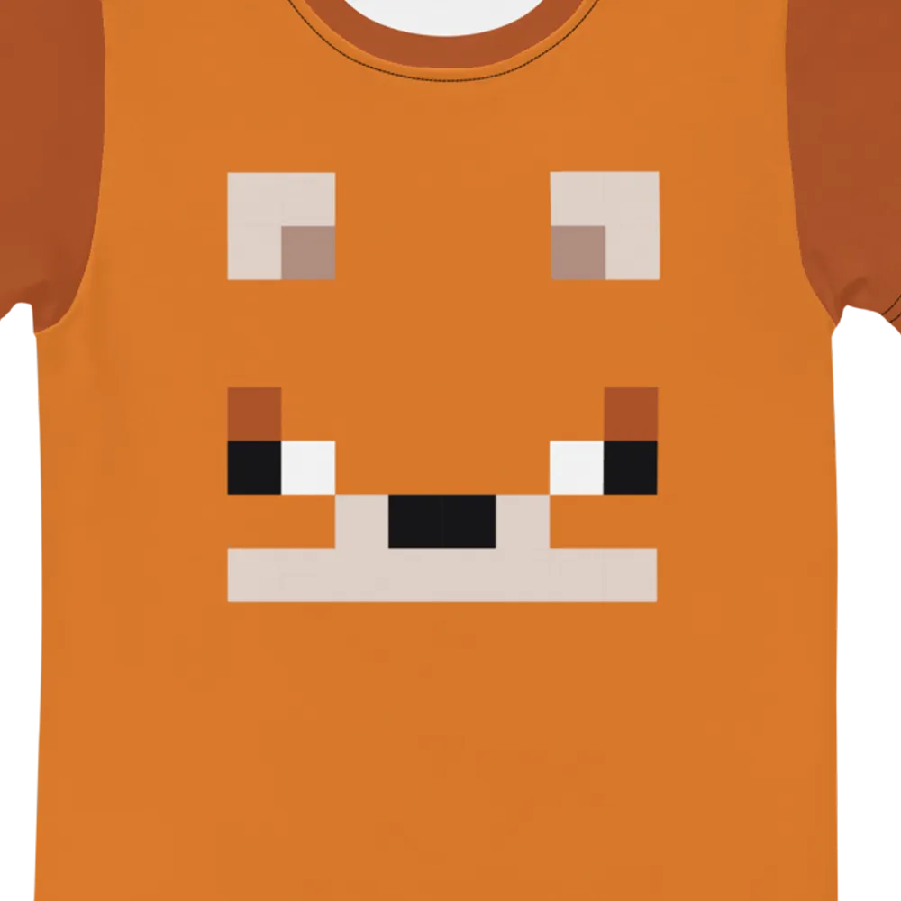 Minecraft Fox Kids Short Sleeve T-Shirt