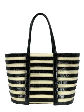 Nancy Gonzalez Medium Crocodile Basket Tote