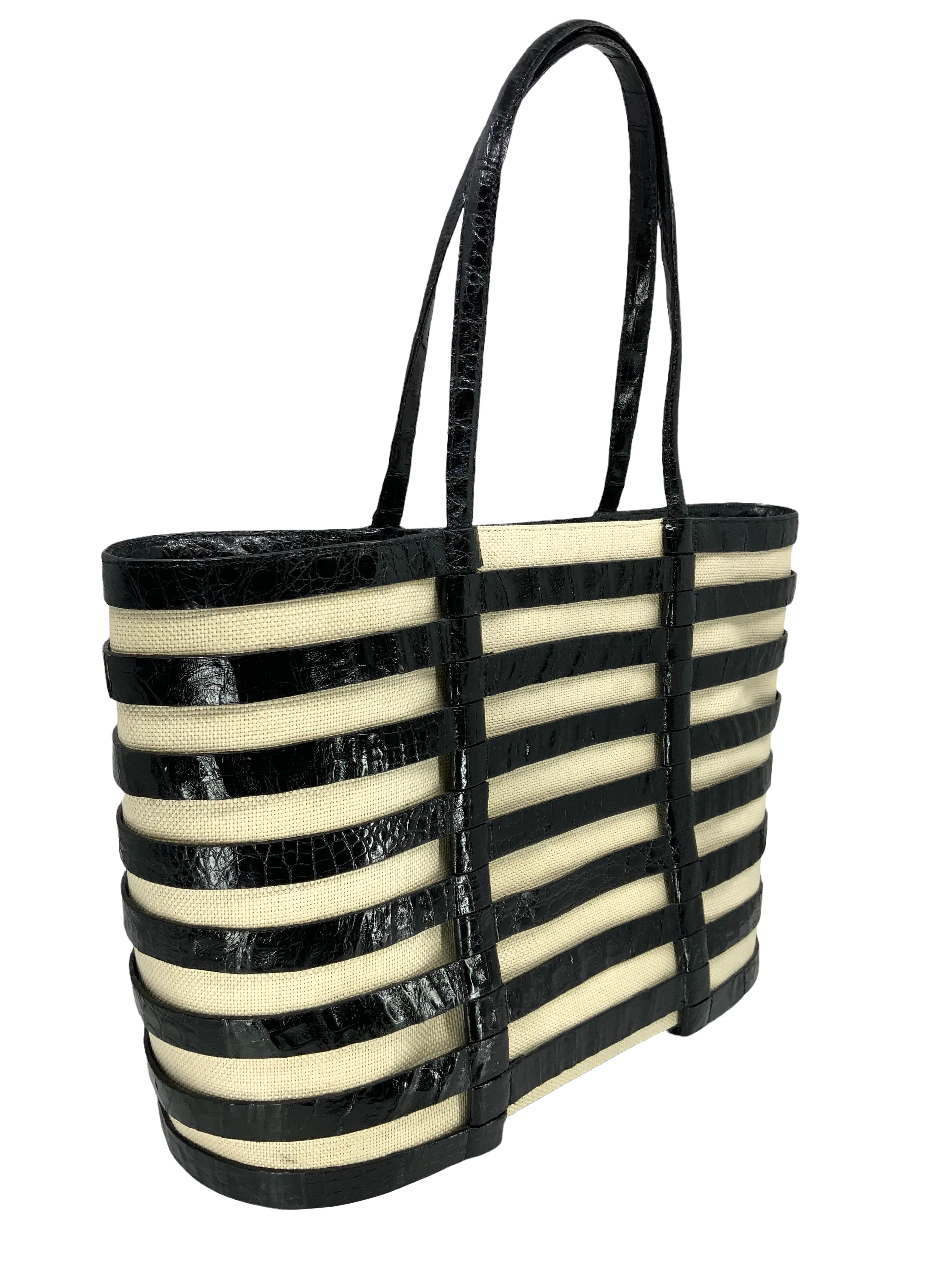 Nancy Gonzalez Medium Crocodile Basket Tote