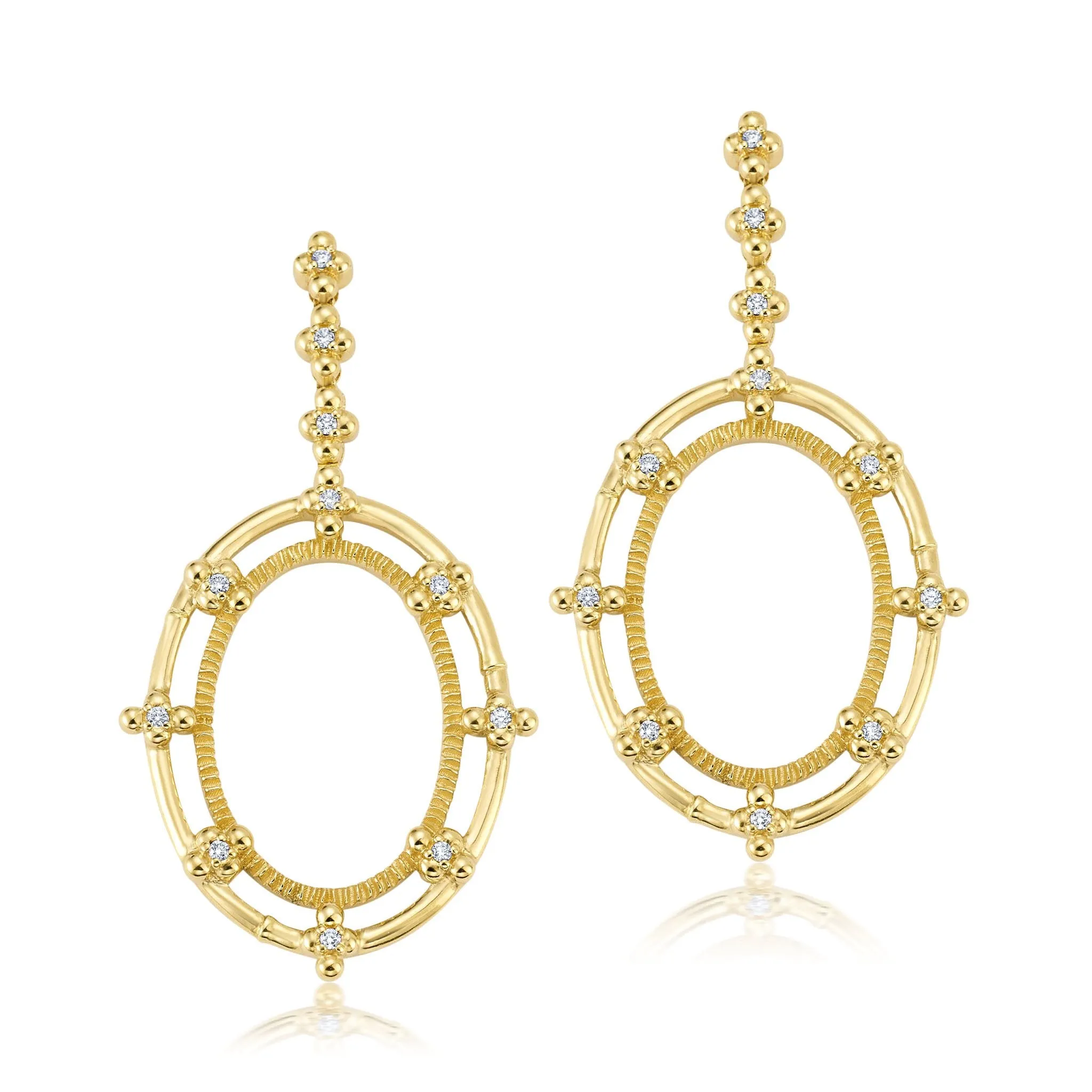 Oval Diamond Soleil Earrings