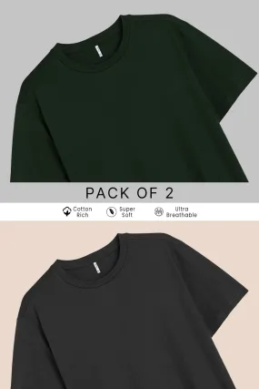 Pack 2 - Smoky Grey & Army Green - Classic Crew