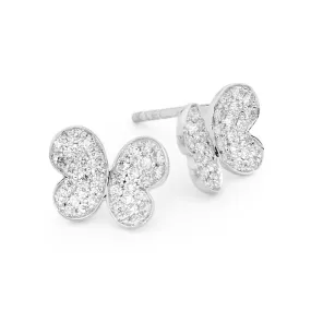 Pave Butterfly Stud Earrings