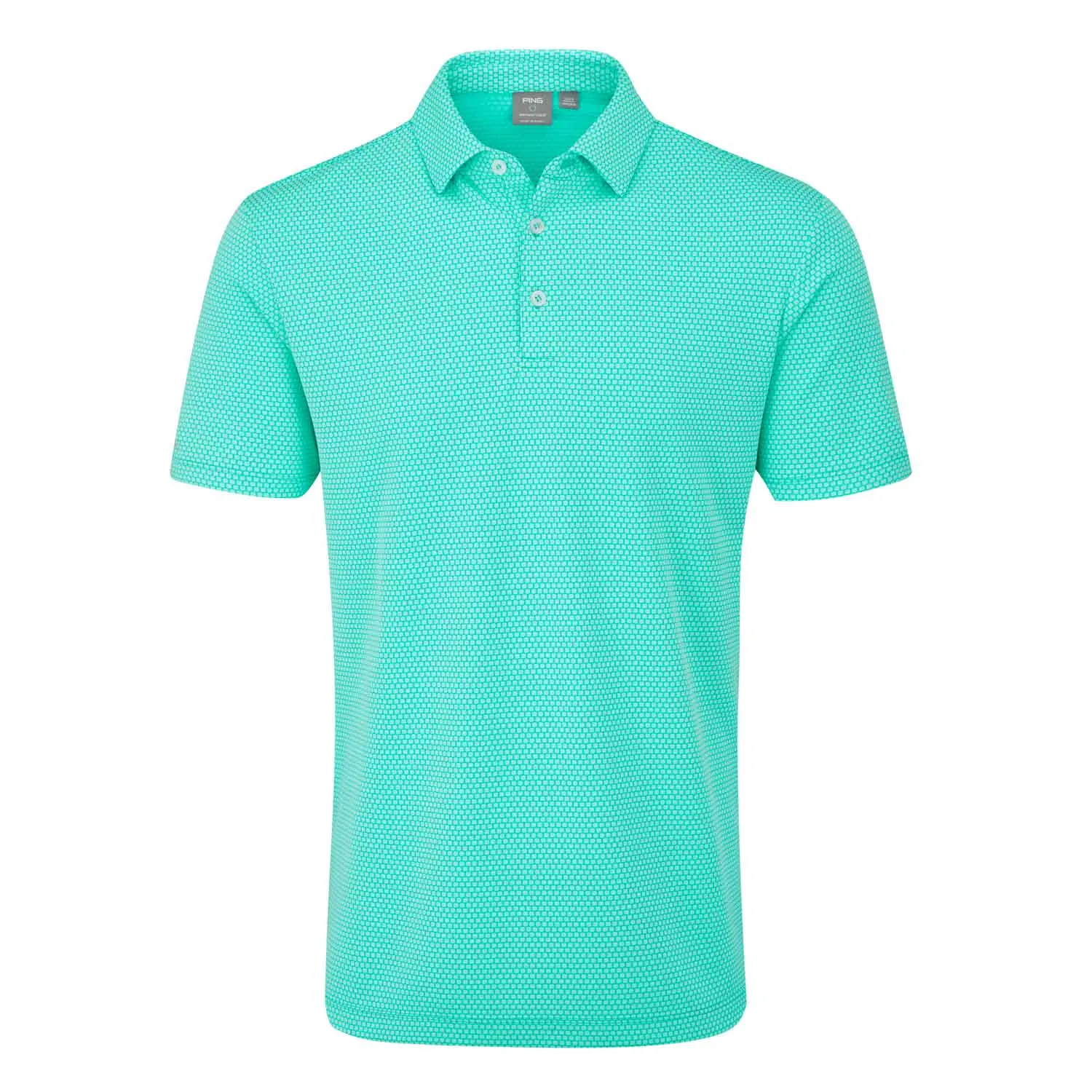 Ping Halcyon Honeycomb Polo Shirt - Aruba Blue Multi