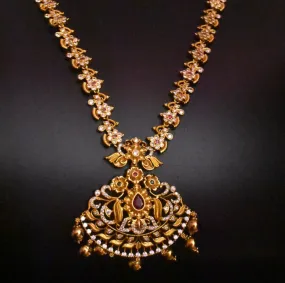 "Glamour Meets Vintage: A Stunning Asp Fashion Jewellery Short Antique CZ Necklace Set"