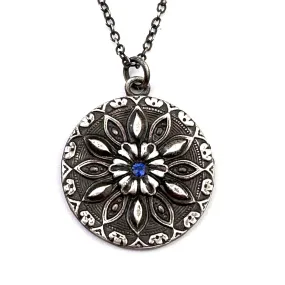 RADIANCE Necklace with Blue Sapphire - SILVER