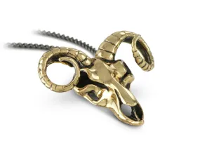 Ram Skull Necklace - Bronze