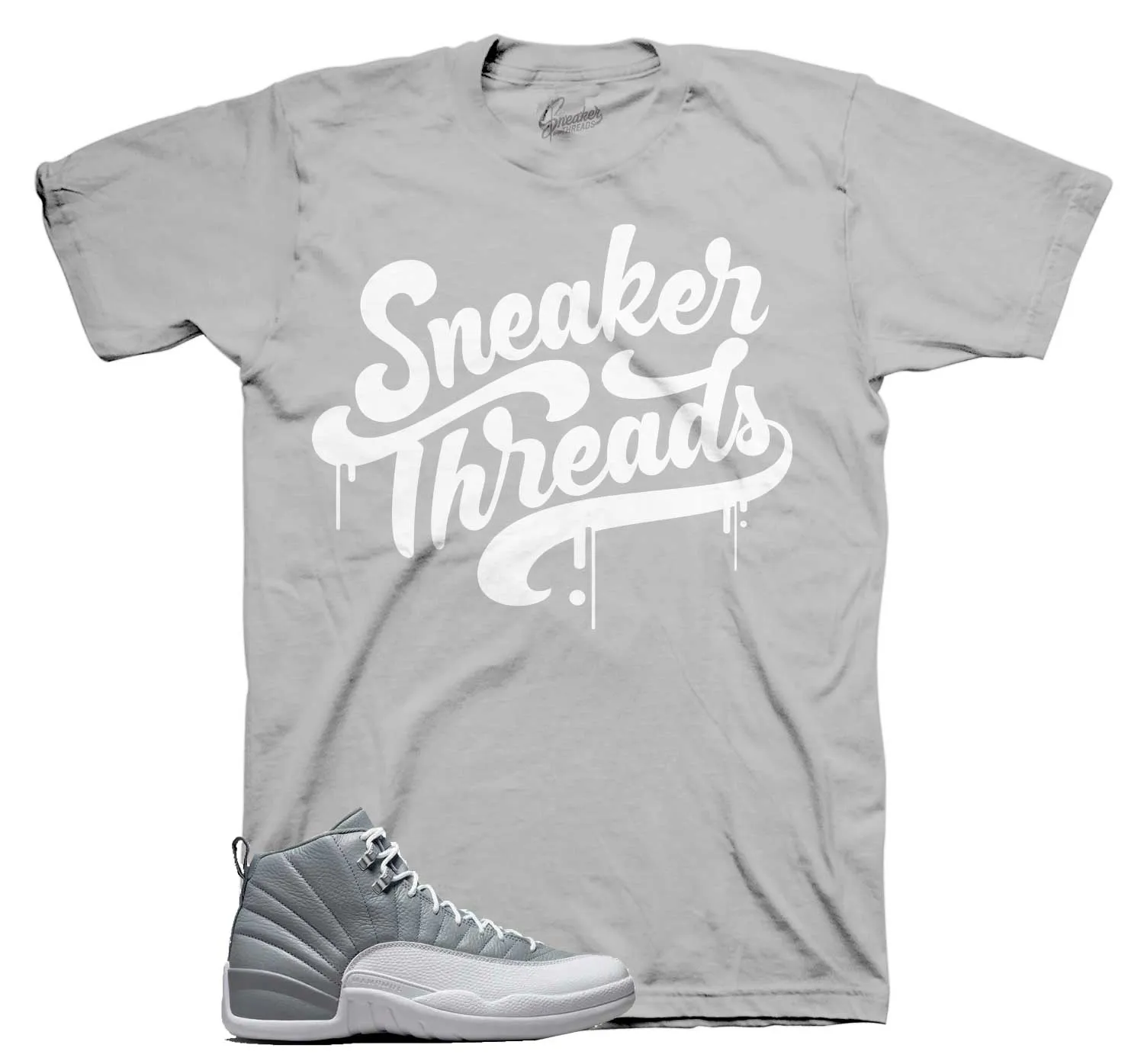 Retro 12 Stealth Shirt - ST Drip - Silver