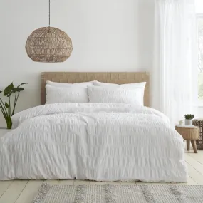 Textured Seersucker Duvet Cover Set