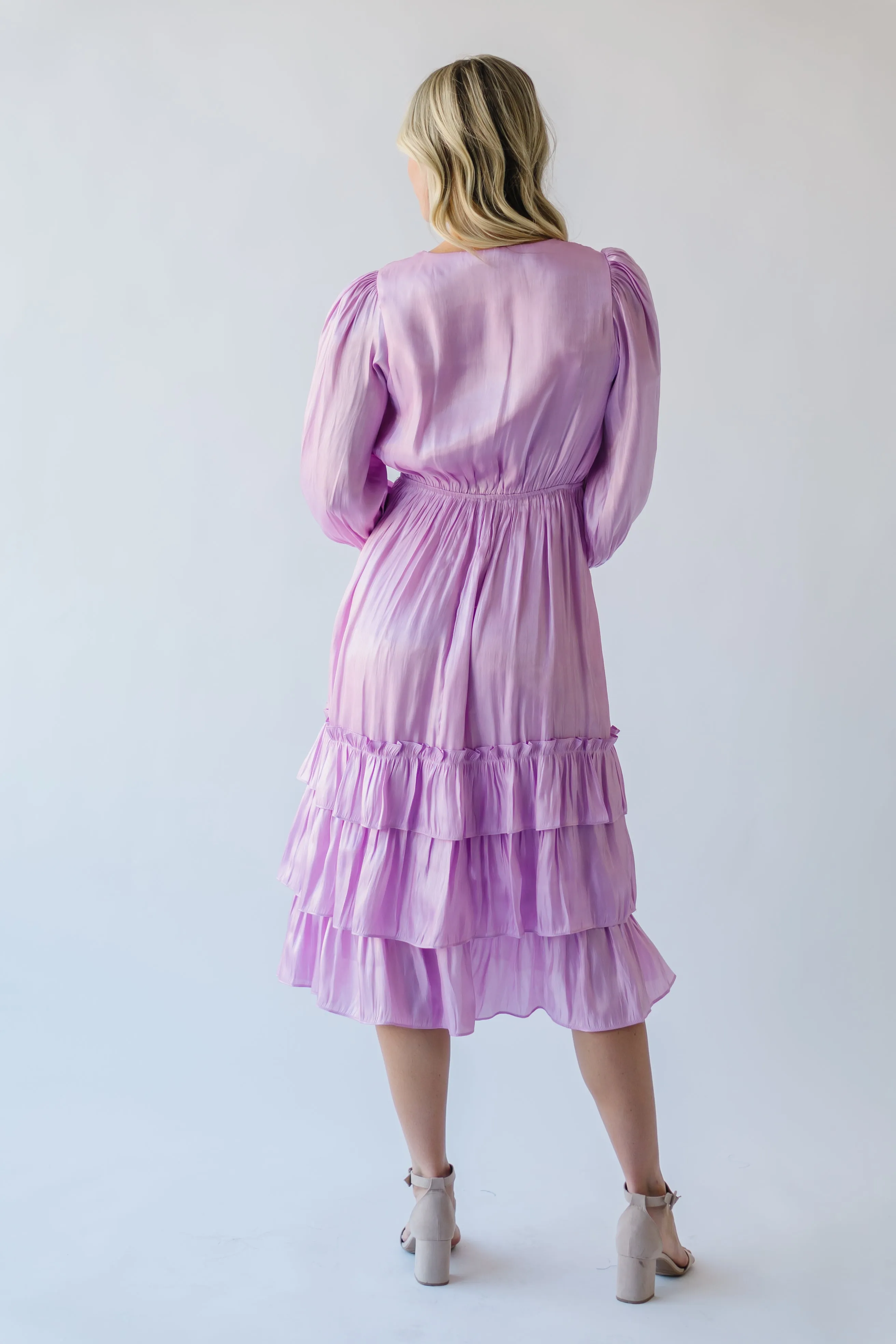 The Whitmore Ruffle Detail Dress in Pink