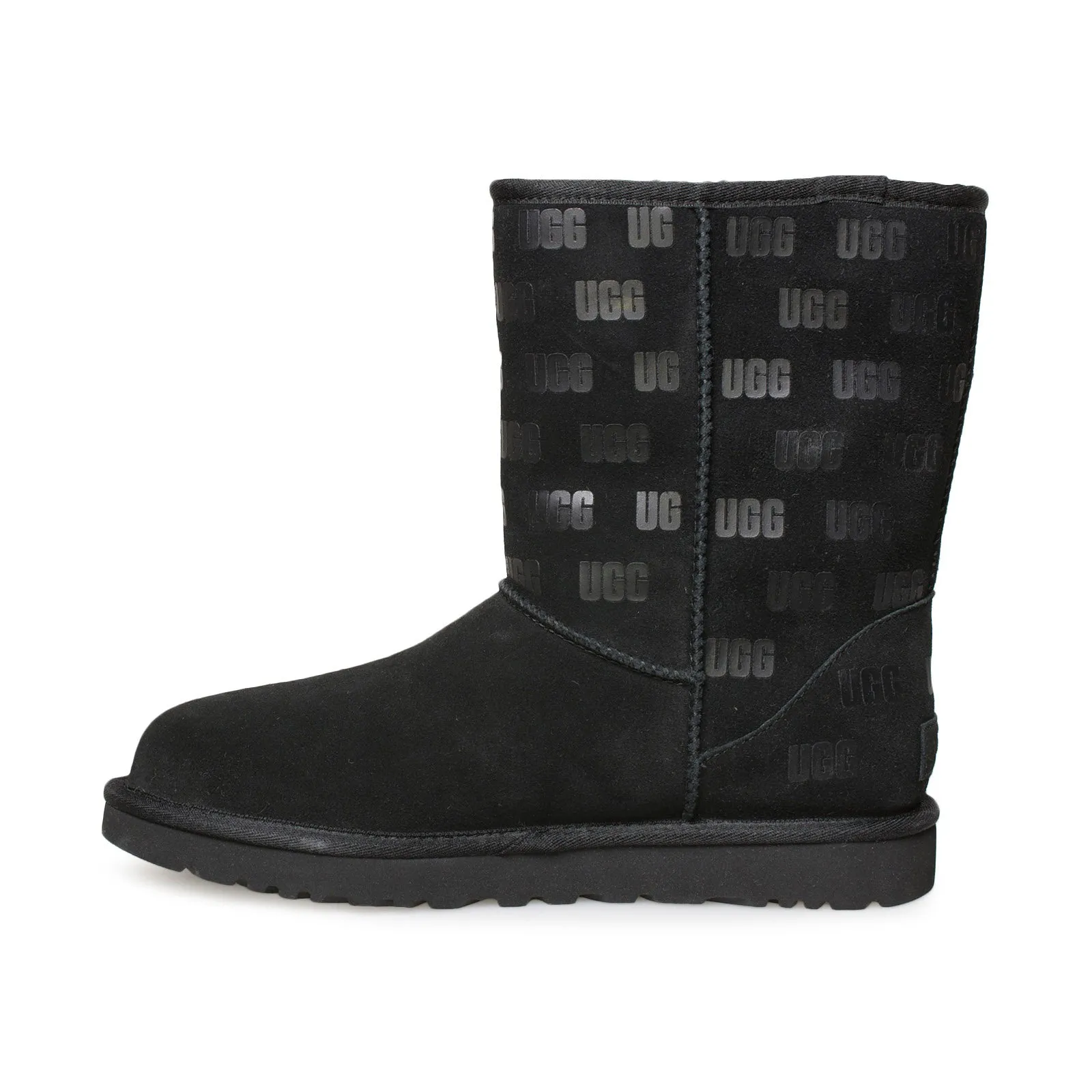 UGG Classic Short II UGG Print Black Boots - Women's