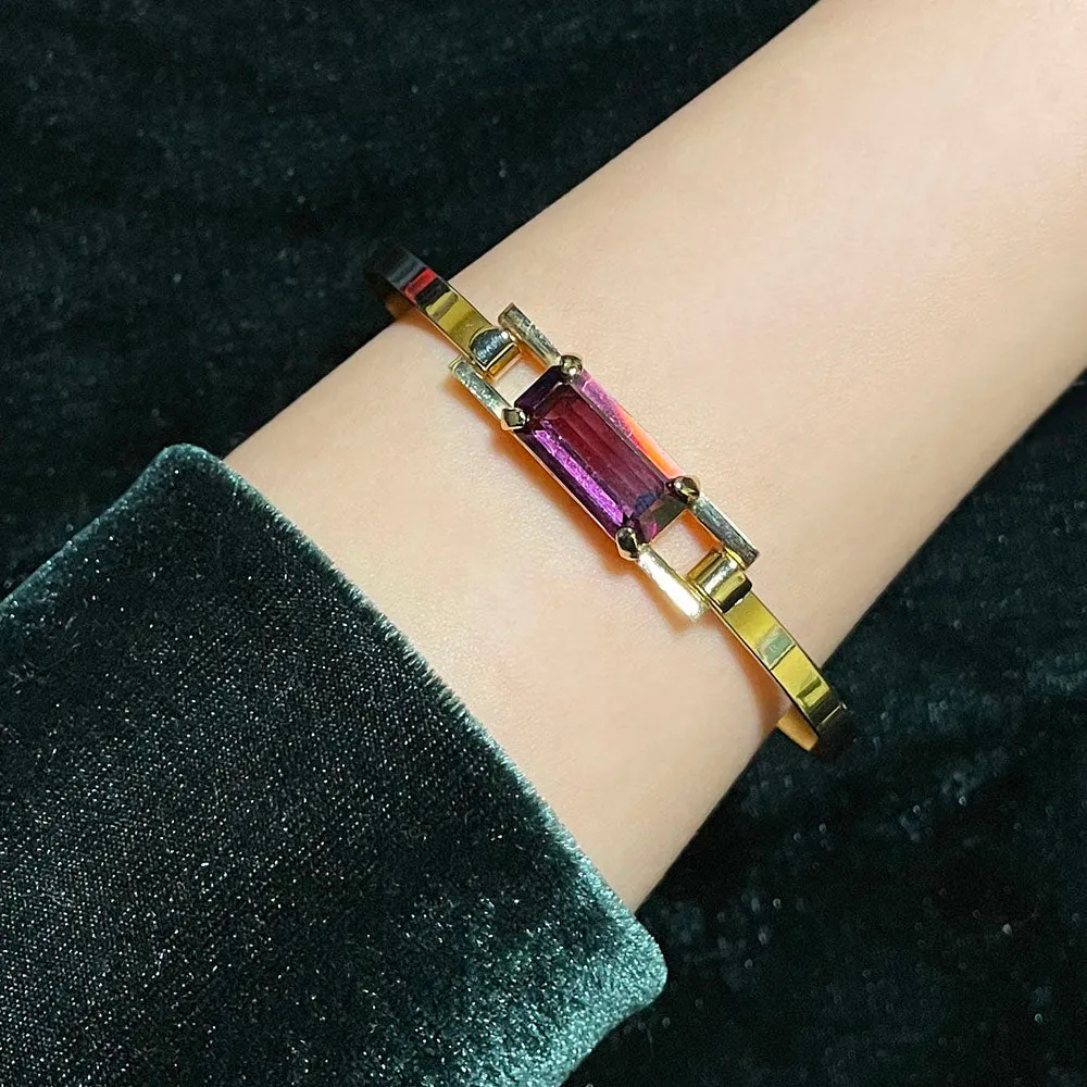 【USA輸入】ヴィンテージ AVON パープル ストーン バングル/Vintage AVON Purple Stone Bangle