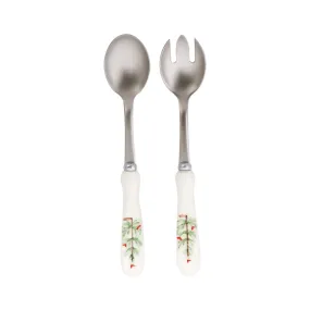 VIETRI Lastra Holiday Salad Server Set