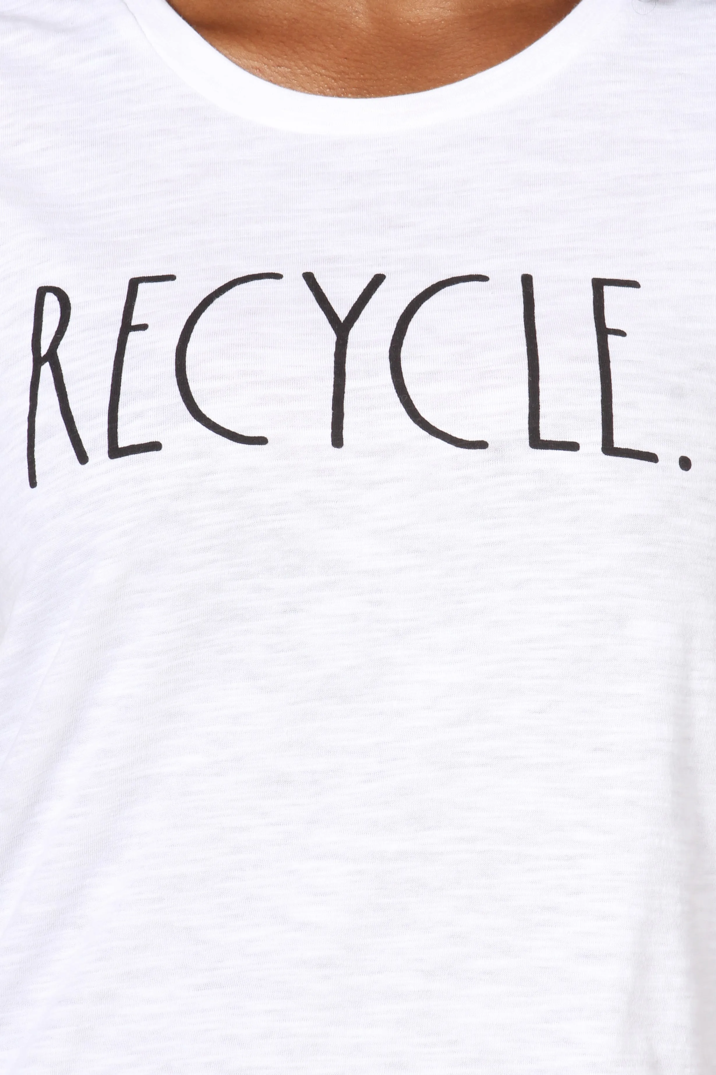 Women's "RECYCLE" Short Sleeve Classic Slub T-Shirt