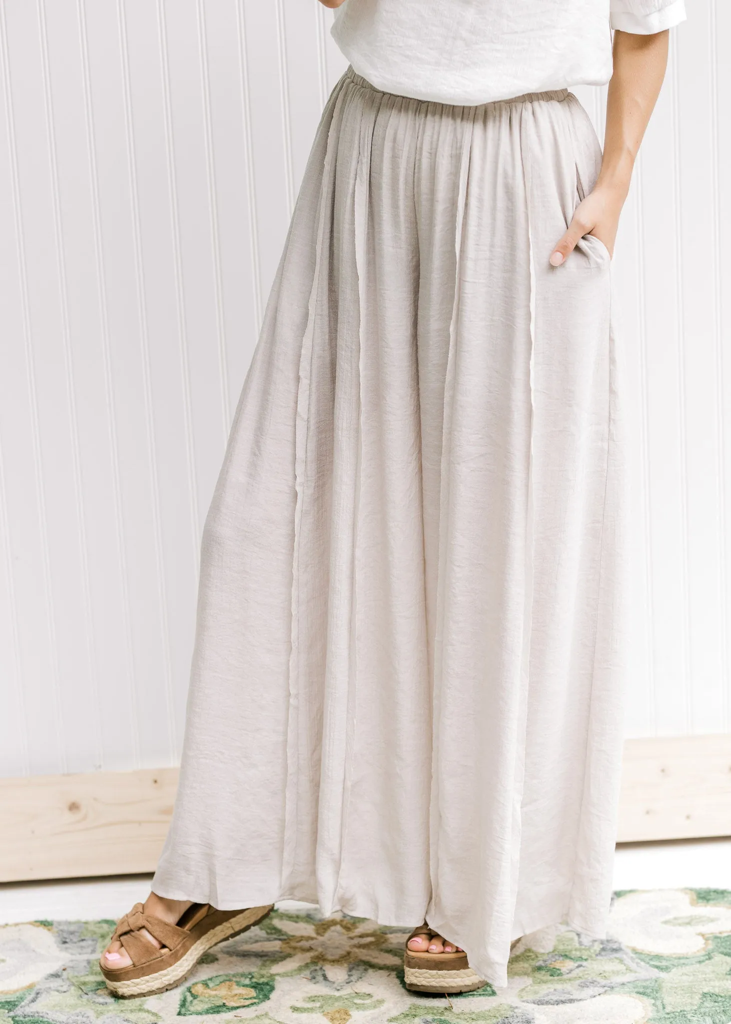 X Champagne Wide Leg Pants